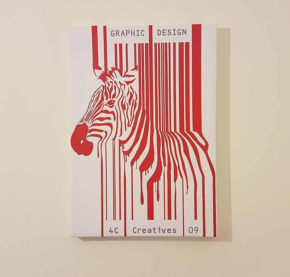 zebra barcode canvas graphic design doncaster